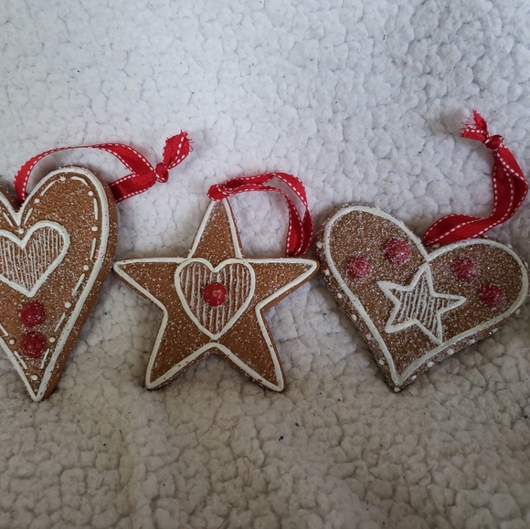 Other - 3 Christmas Ornaments Hearts & A Star
